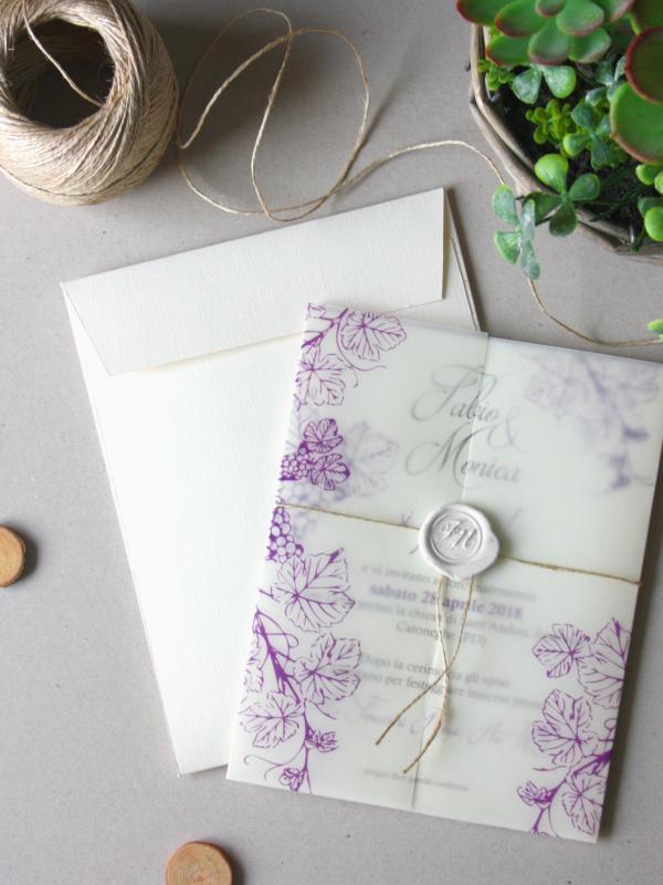 partecipazione matrimonio vigna